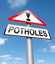 Potholes sign